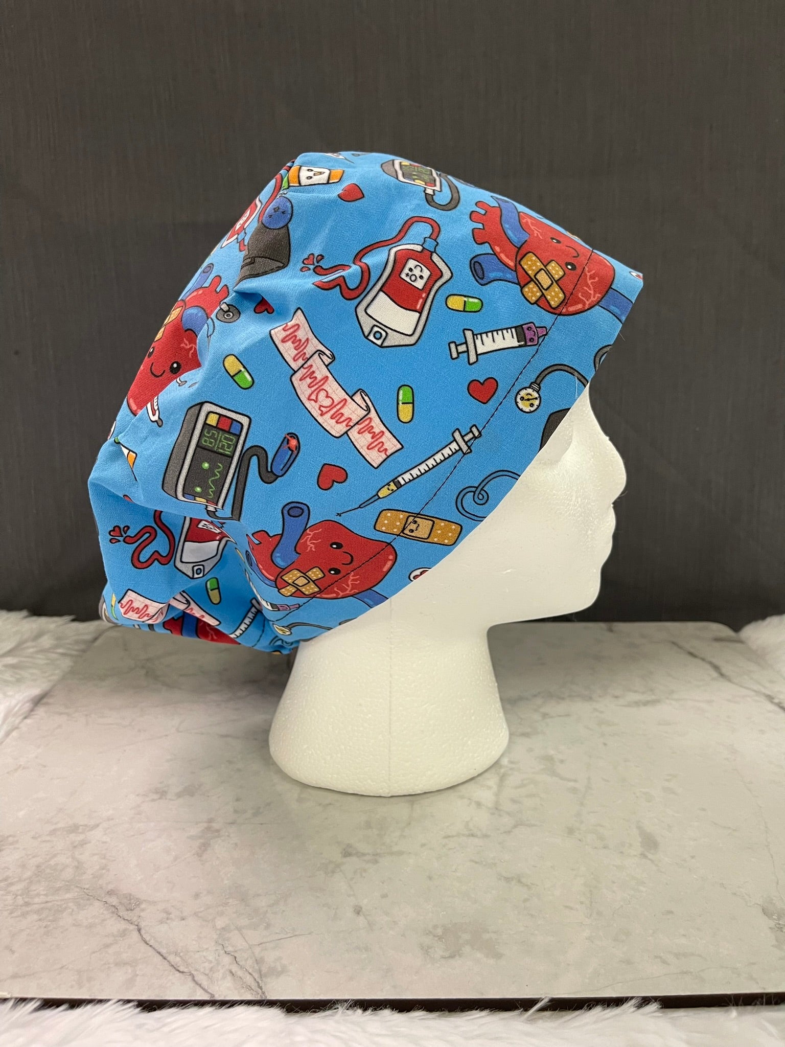 Mended Happy Heart-Euro Style Scrub Cap