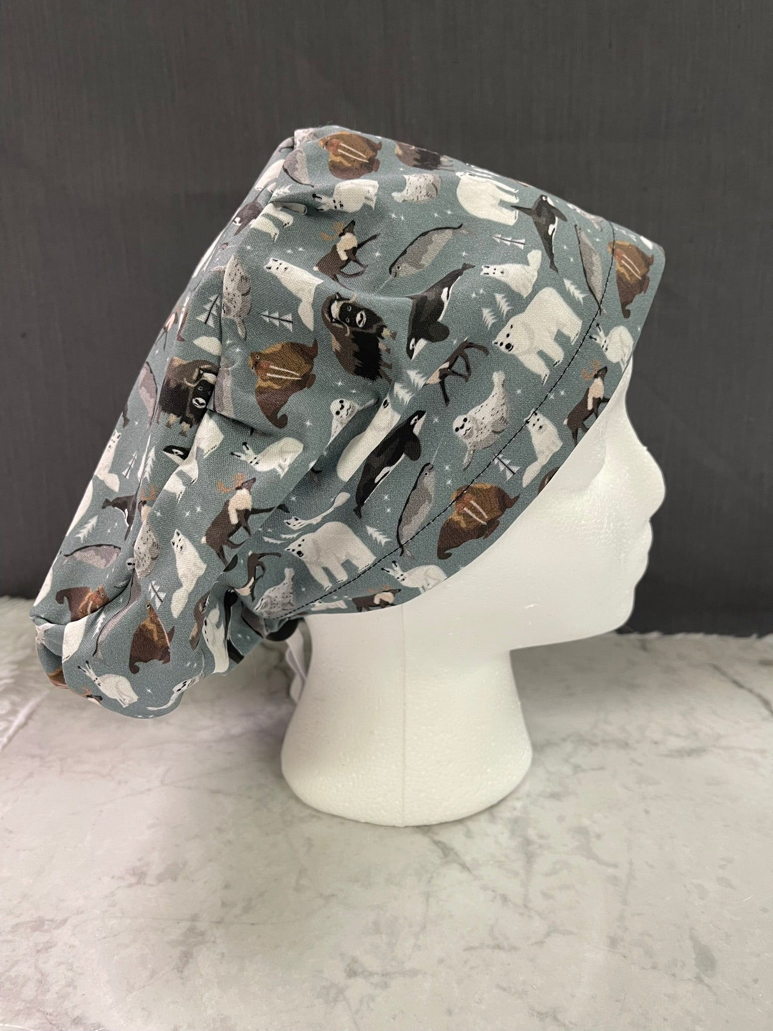 Animals of Alaska, The Last Frontier-Euro Style Scrub Cap
