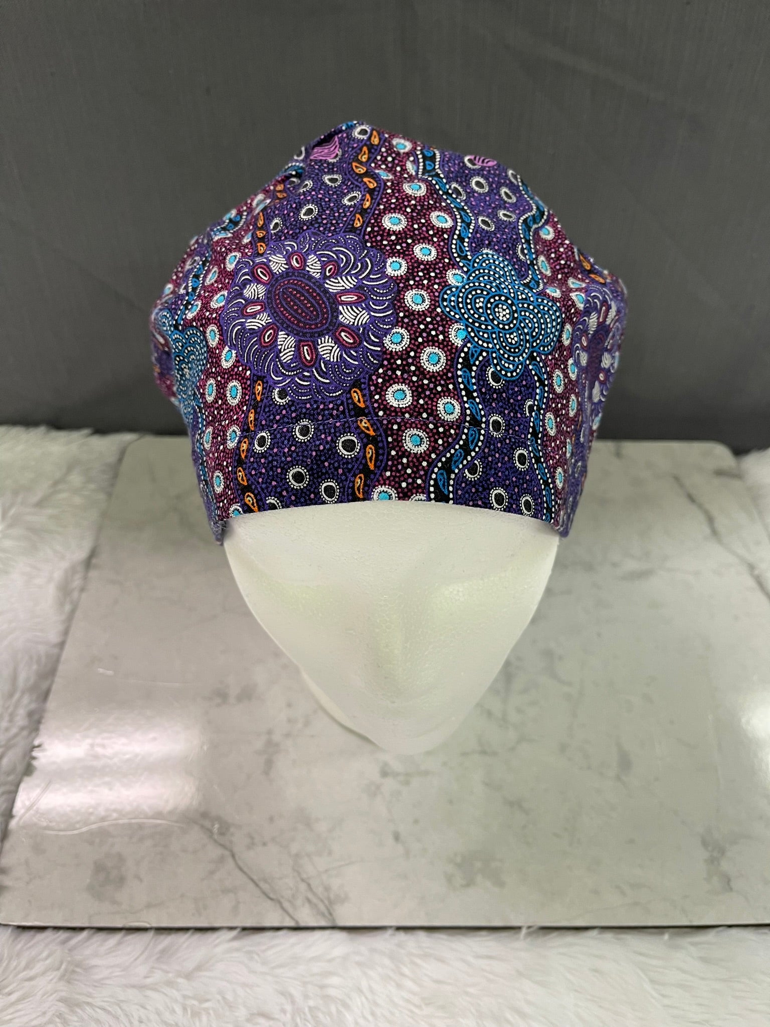 Chaos in Purple-Euro Style Scrub Cap