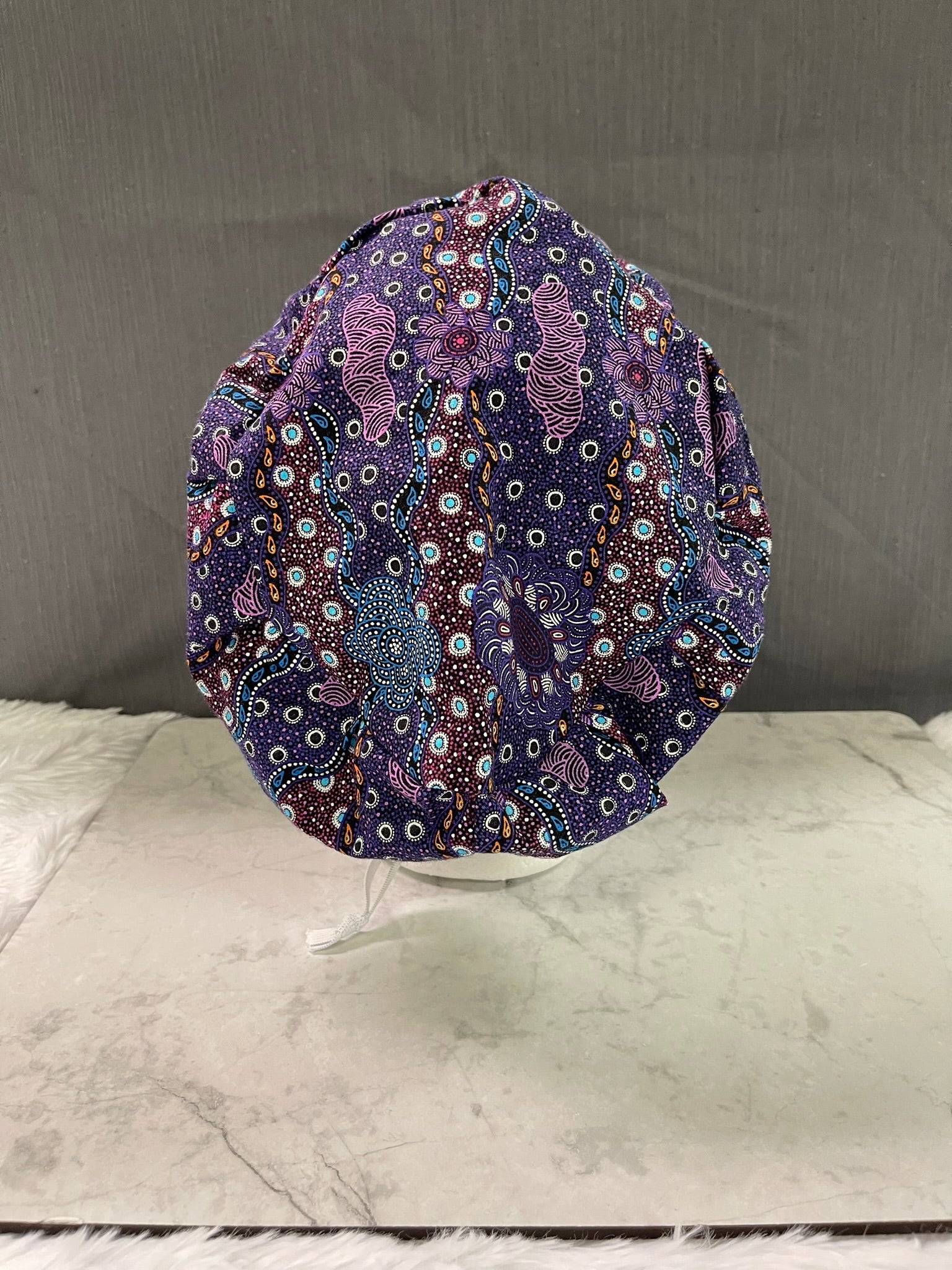 Chaos in Purple-Euro Style Scrub Cap