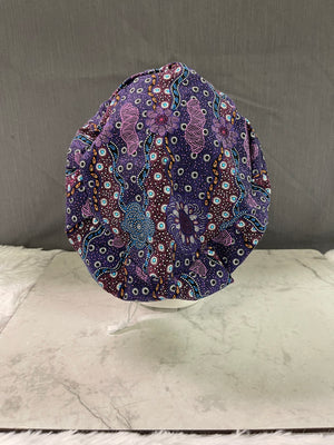 Chaos in Purple-Euro Style Scrub Cap