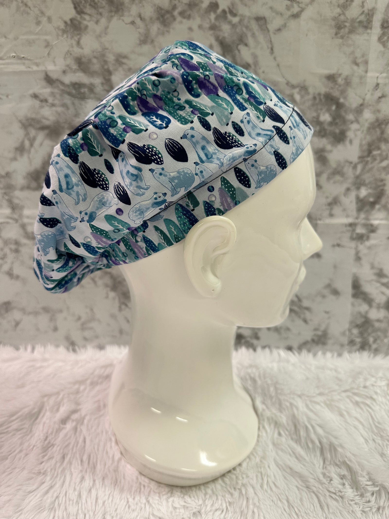 Polar Bears in Hiding-Euro Style Scrub Cap