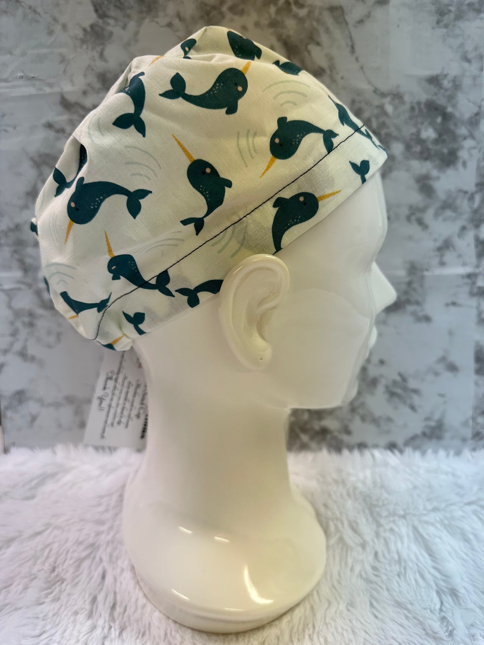 Narwahl Can Stop Me-Euro Style Scrub Cap