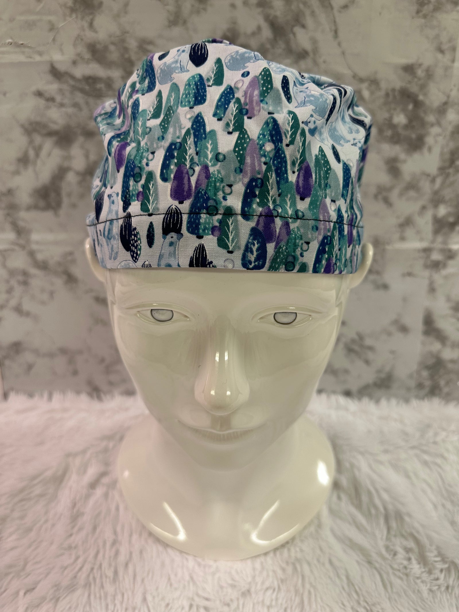 Polar Bears in Hiding-Euro Style Scrub Cap