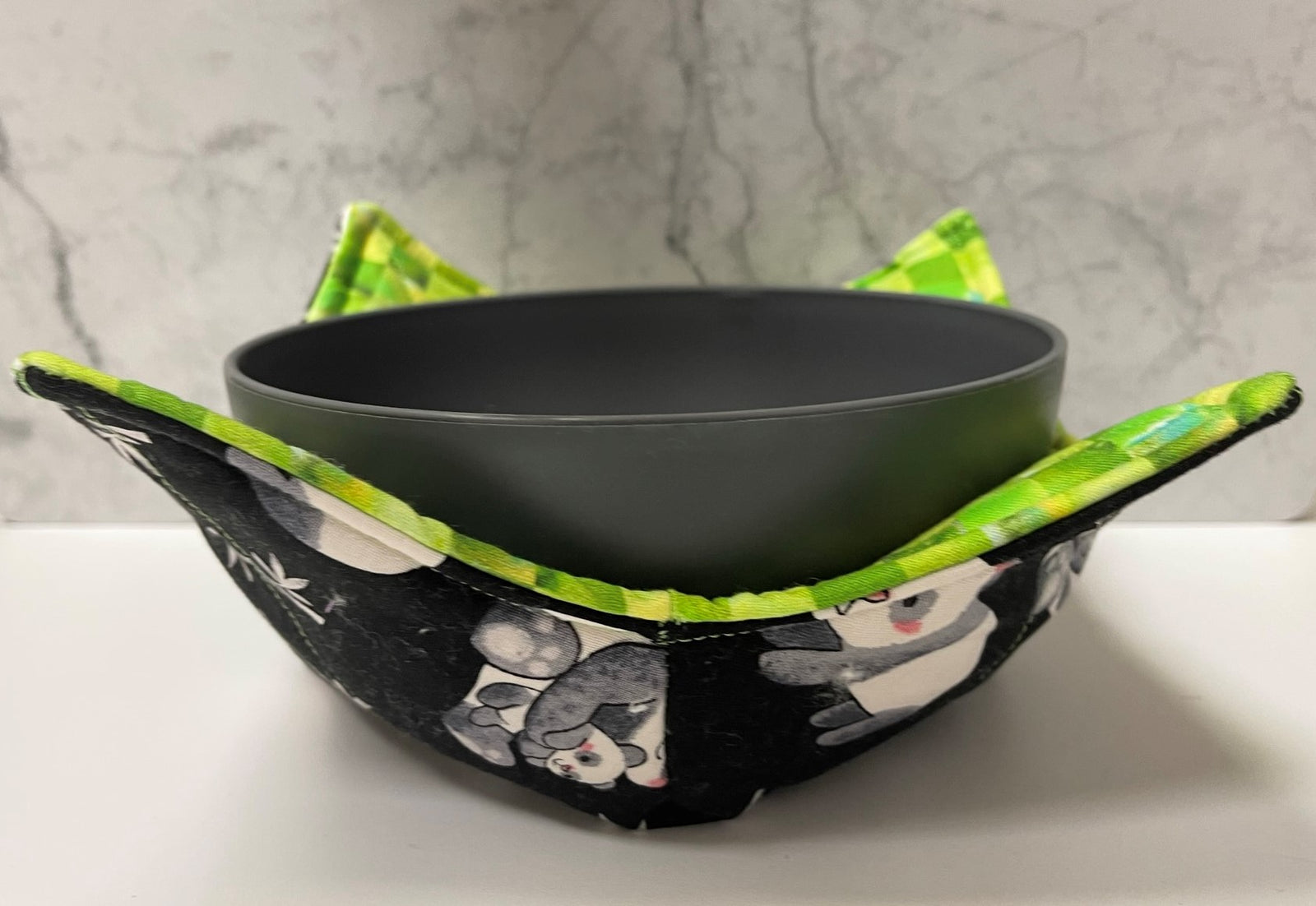 Bowl Cozy-Panda and Bright Green