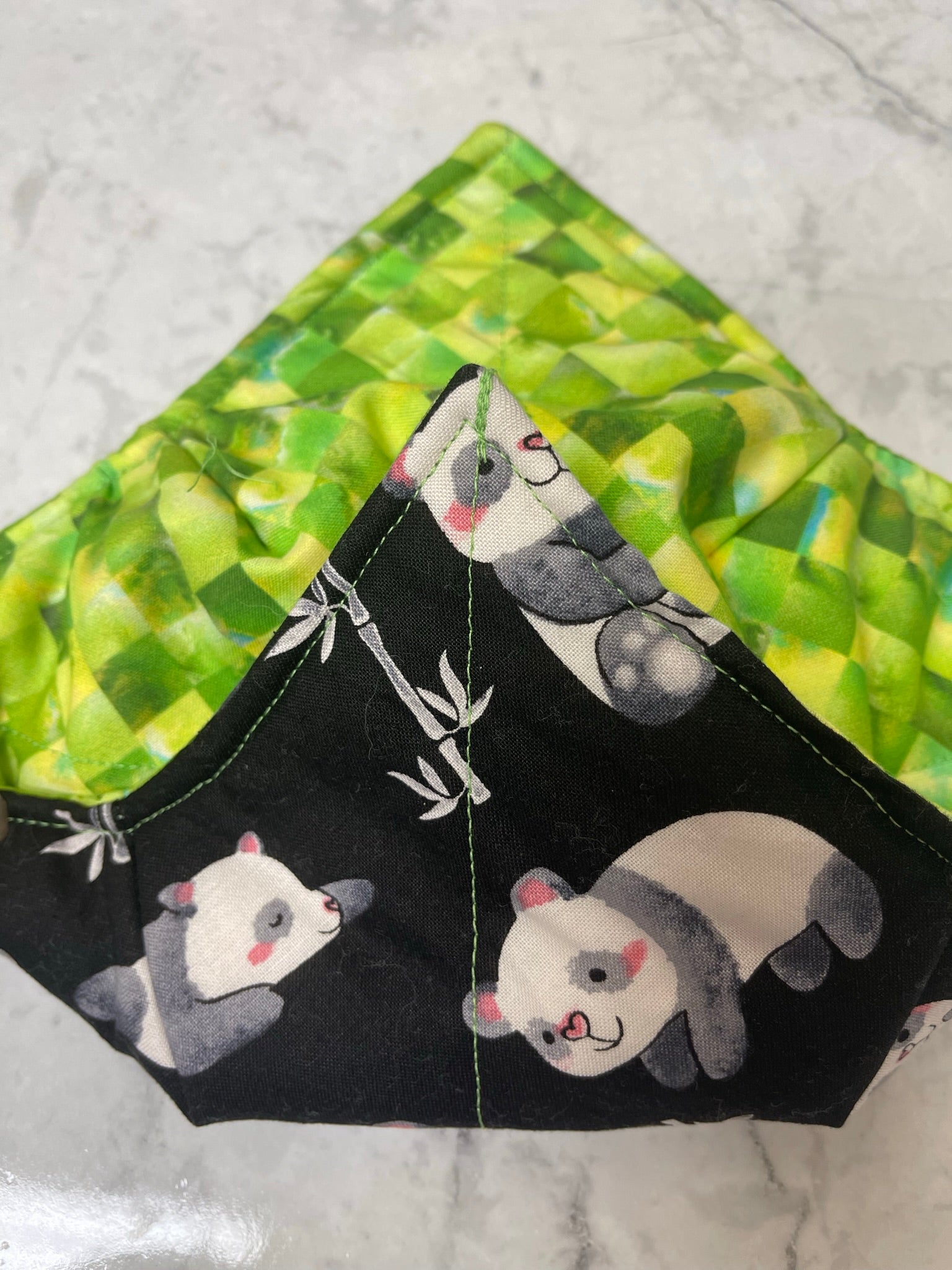Bowl Cozy-Panda and Bright Green
