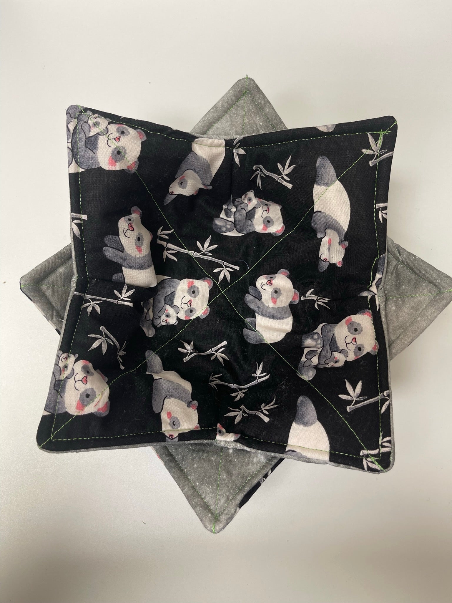 Bowl Cozy- Panda & Bright Green