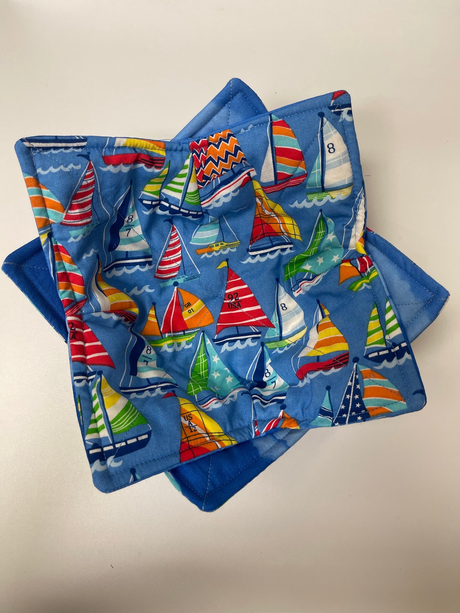 Bowl Cozy-Sailboats & Blue Sky