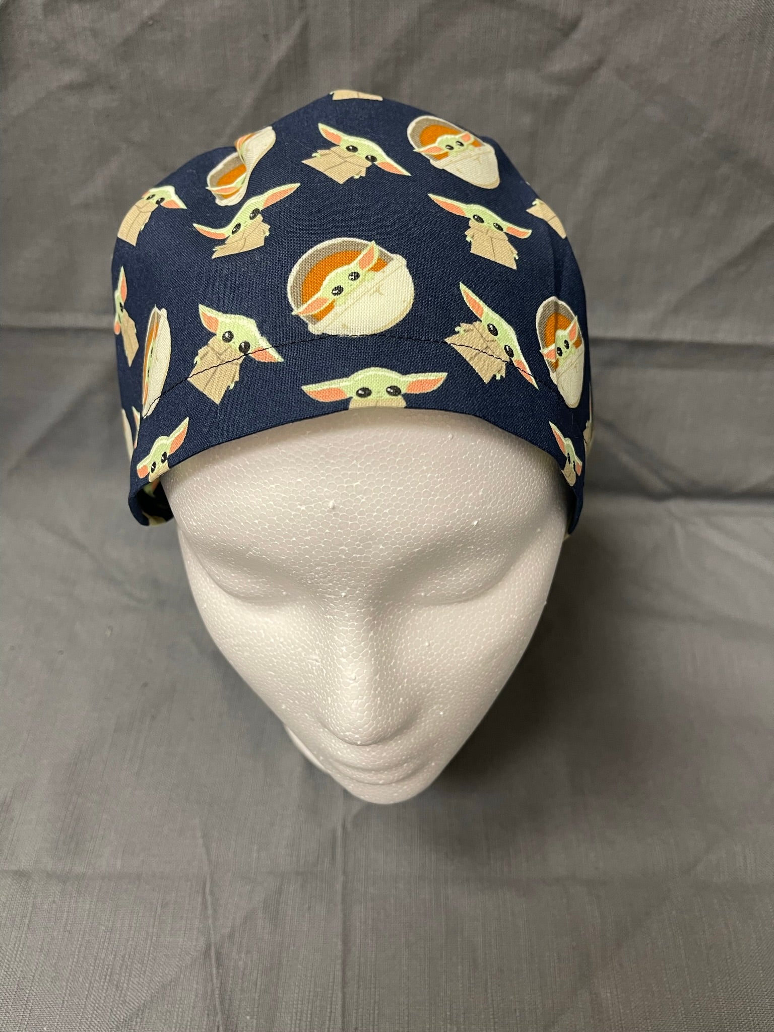 Baby Yoda goes to space-Euro style scrub cap