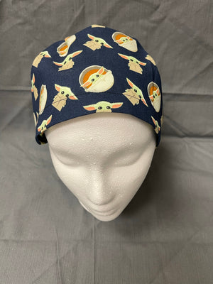 Baby Yoda goes to space-Euro style scrub cap
