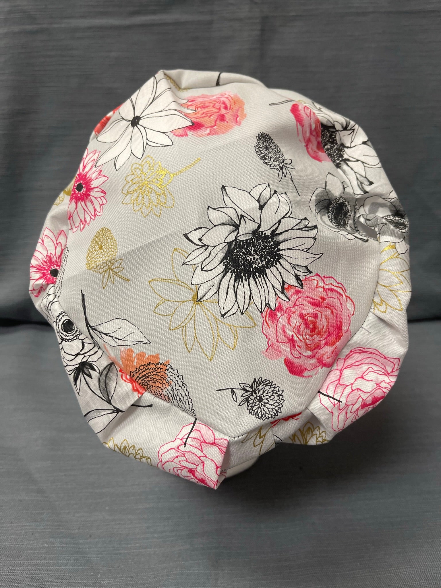 Flower garden- euro style scrub cap